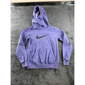 Nike Purple Pullover Hoodie Sweatshirt Kangaroo Pocket Logo Women’s M